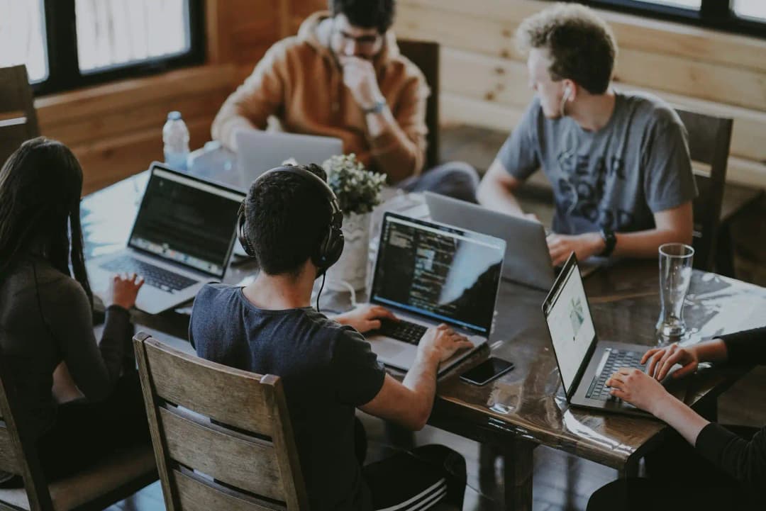 Team working on a project