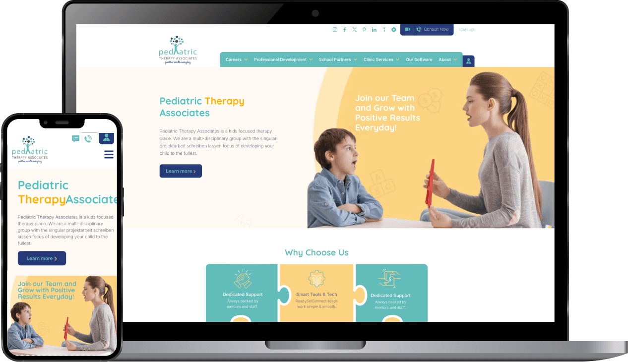 Pediatric Therapy Associates is a kids focused therapy place. We are a multi-disciplinary group with the singular focus of developing your child to the fullest.